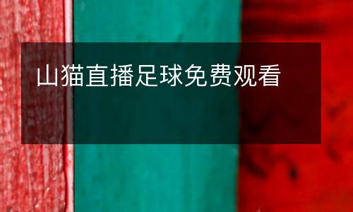 山貓直播足球免費(fèi)觀看