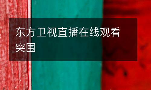 東方衛(wèi)視直播在線觀看突圍