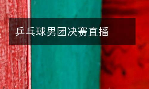 乒乓球男團決賽直播