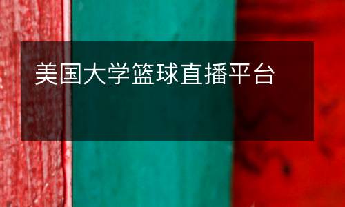 美國大學(xué)籃球直播平臺