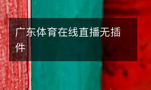 廣東體育在線直播無(wú)插件