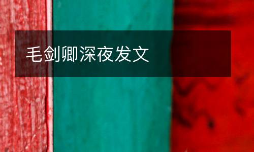 毛劍卿深夜發(fā)文