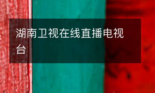 湖南衛(wèi)視在線直播電視臺(tái)