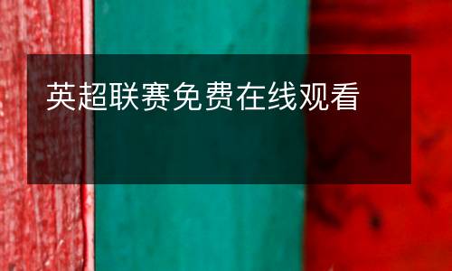 英超聯(lián)賽免費在線觀看