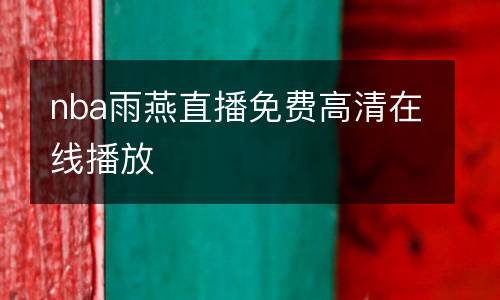nba雨燕直播免費高清在線播放